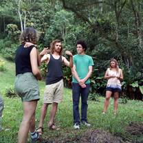 one of the volunteers is explaining the plan to the others
