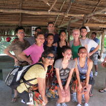 Students at canopy Zip Line