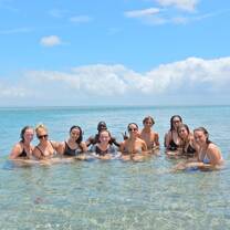 Group photo in the water