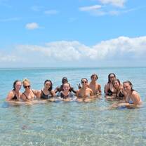 Group photo in the water