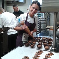 Hospitality Internship Program in France girl cooking while participating in CICD's internship program in France