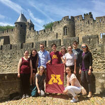 Students with Flag 