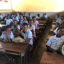 classroom of kids sitting at desks
