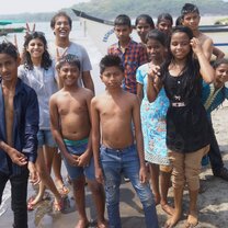Outreach with local school children about Goa's marine biodiversity