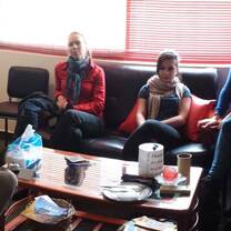 students in lounge 
