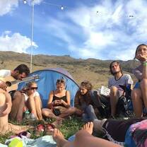 Hanging with fast friends from around the world at a three day featival