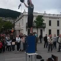 A street performer I befriended and have since accidently bumped into around the world (Copenhagen and Prague, randomly!)
