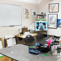 Art studio.