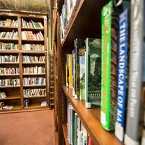 different kinds of books on the shelves
