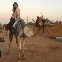 Girl riding in camel