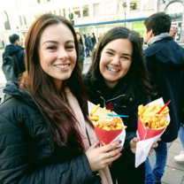 Enjoying Frites in Belgium on a weekend cultural trip
