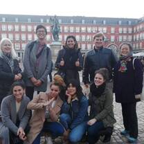 Students at a Square.