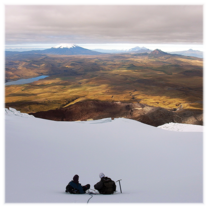 Two men in the snow