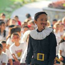 the boy in his costume