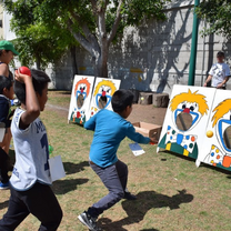 young boys doing some fun activity