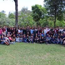 A large group of people.