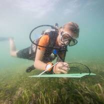 Girl under the sea