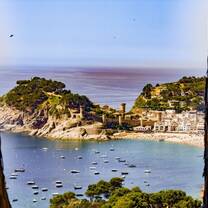 coast line and beach of spain from the top point of view 