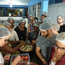 Learning to cook traditional Bahian food 