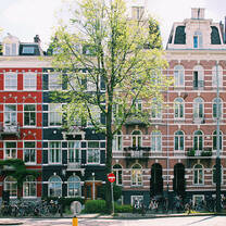 Colorful buildings in Amsterdam 