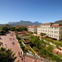 Top view of Stellenbosch South African building 