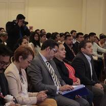 People sitting as audience.