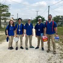 Participants GPSA doing home visits in Belize