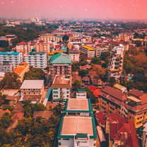 aerial view of Suthep Rd (the main street by our dorm)