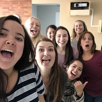 Our Spanish 320 class finishing up the semester! We love our Professor Yomaira!