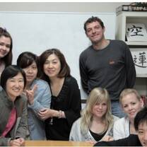 group of happy men and women
