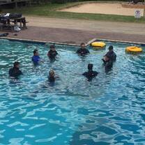 they made a circle on the pool