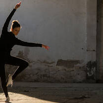 Girl is dancing