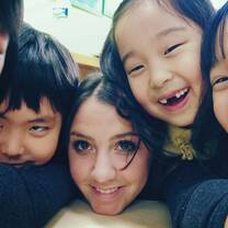 Kids and the big girl took a picture