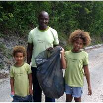 Man with two kids