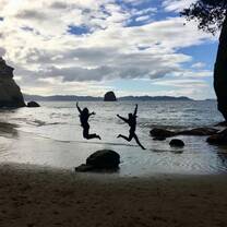 Cathdral Cove with one of my best friends here