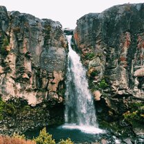 Taranaki Falls - National Park, New Zealand  Taranaki Falls - National Park, New Zealand