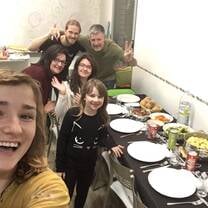 Thanksgiving with my host family and special visitor from home!