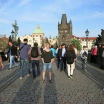 Charles Bridge crowd