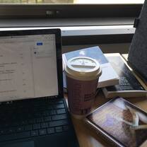 Unio coffee and homework at the library
