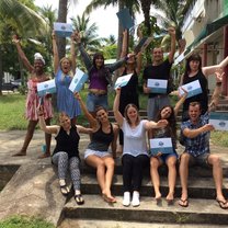 My group receiving their certificates 