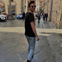 Walking down the main street in Siena