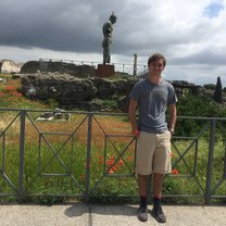 Standing in the ruins of Pompeii