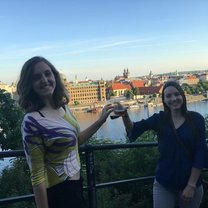 Letna Beer Garden overlooking the city