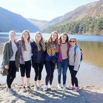 group of girls on the beach 