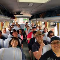 Our team going to the Creativity Lodge