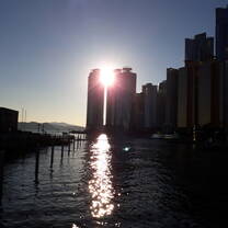 Ocean, city, Busan