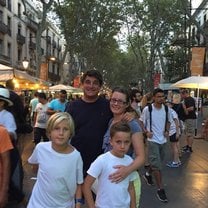 My host family and I in Barcelona