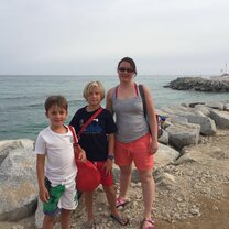 The boys and I at the beach