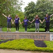 Photo with friends in front of MU