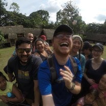 This is a group photo with some of the OG participants and the children from our host family while we were visiting the Tsachila Communtiy